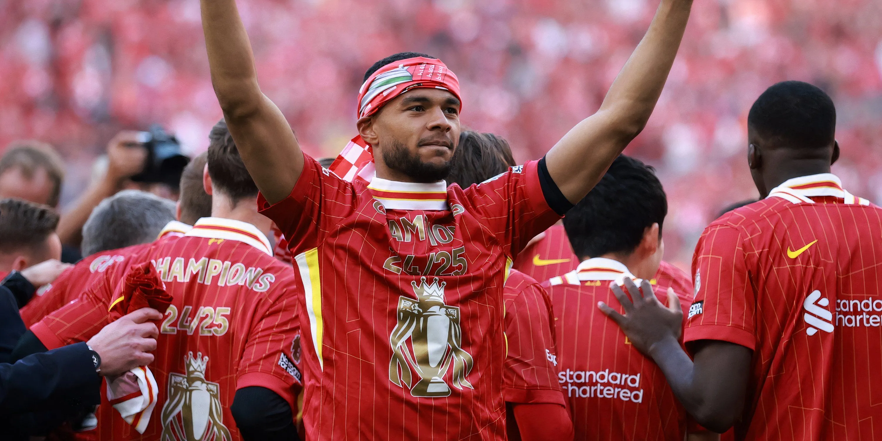 Cody Gakpo ăn mừng bàn thắng cho Liverpool ở Premier League