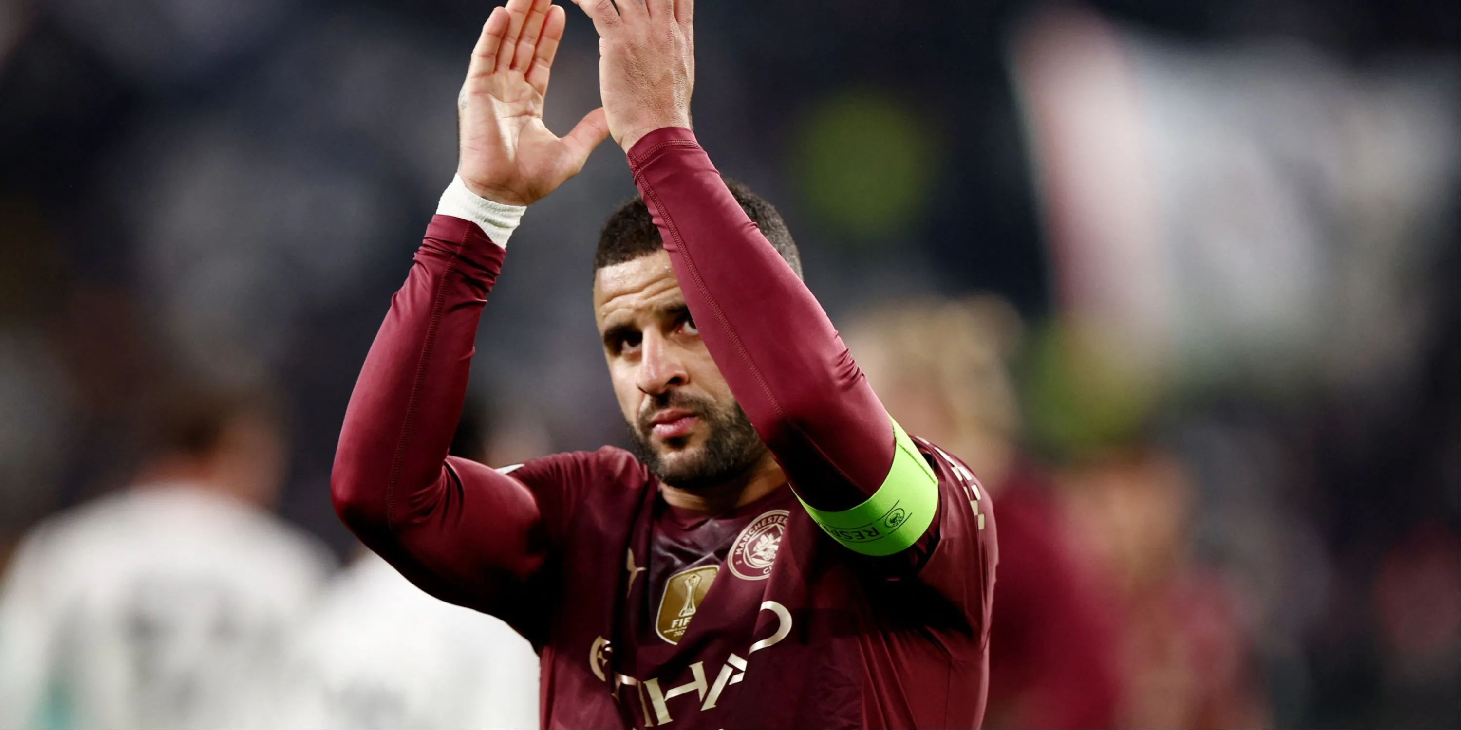 Đội trưởng Kyle Walker trong trận đấu của Manchester City