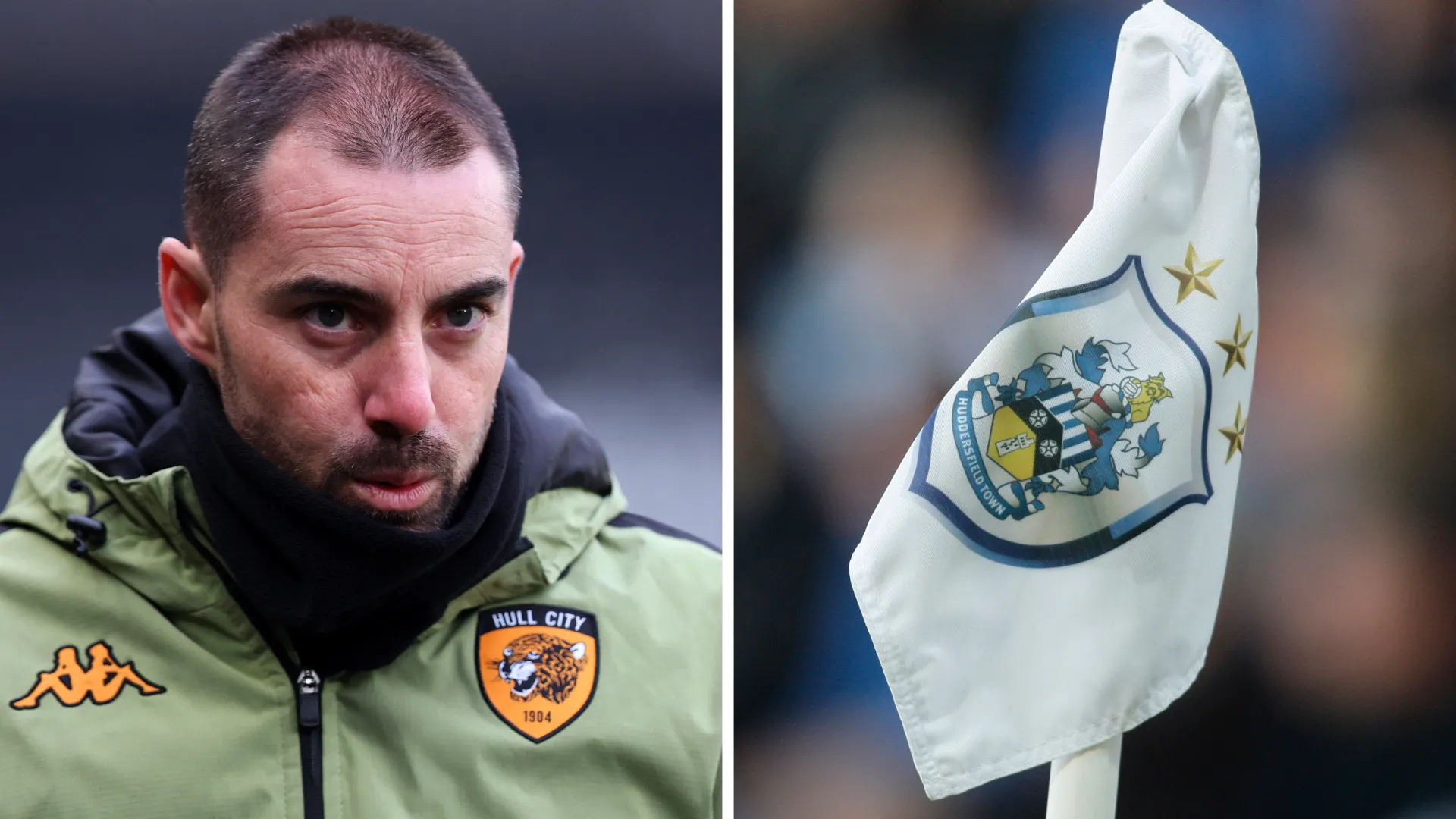 Hình ảnh ghép HLV Ruben Selles liên quan đến tin đồn chuyển đến Huddersfield Town