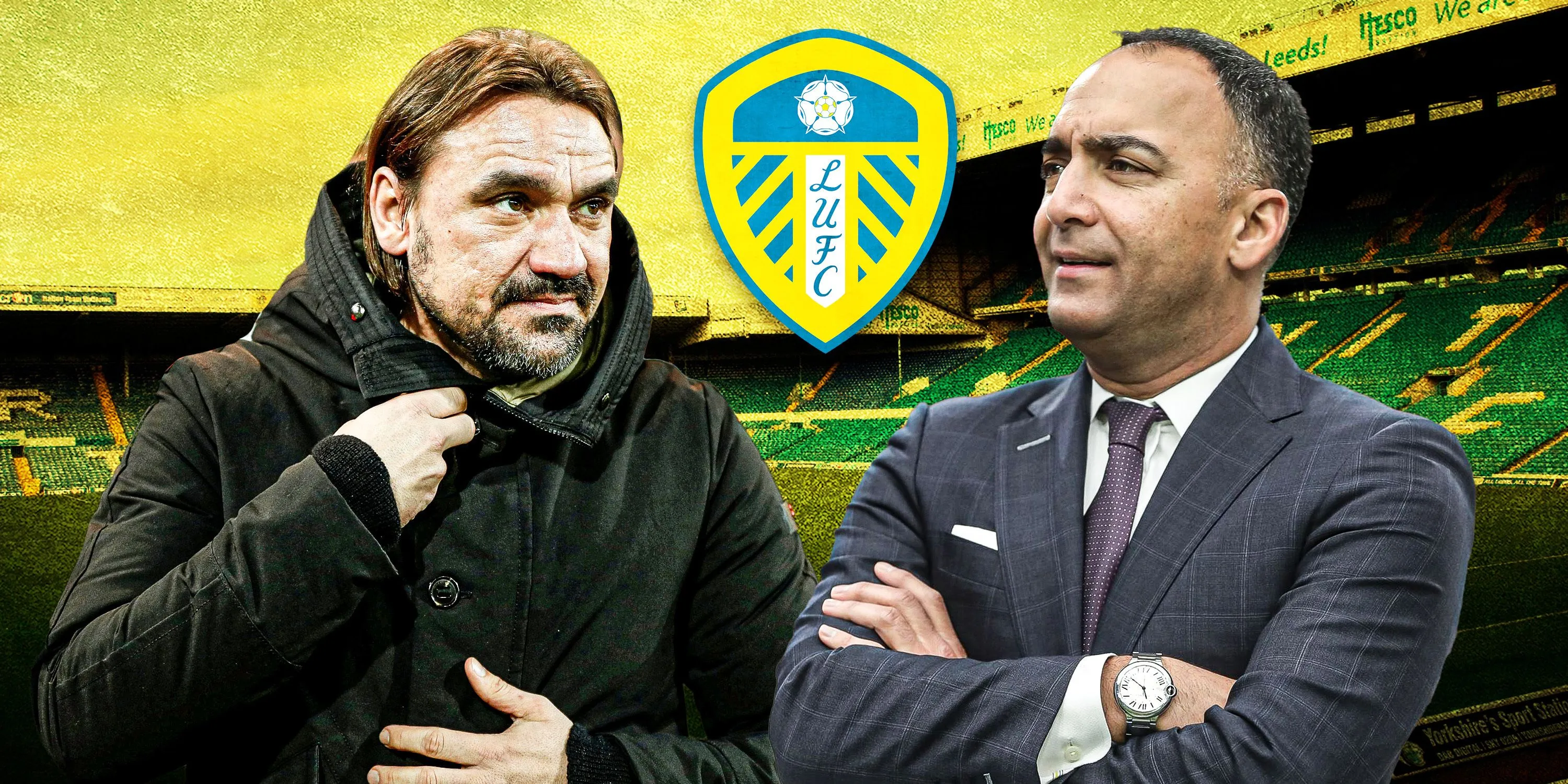 Huấn luyện viên Daniel Farke và chủ tịch Leeds United Paraag Marathe thảo luận về tương lai câu lạc bộ