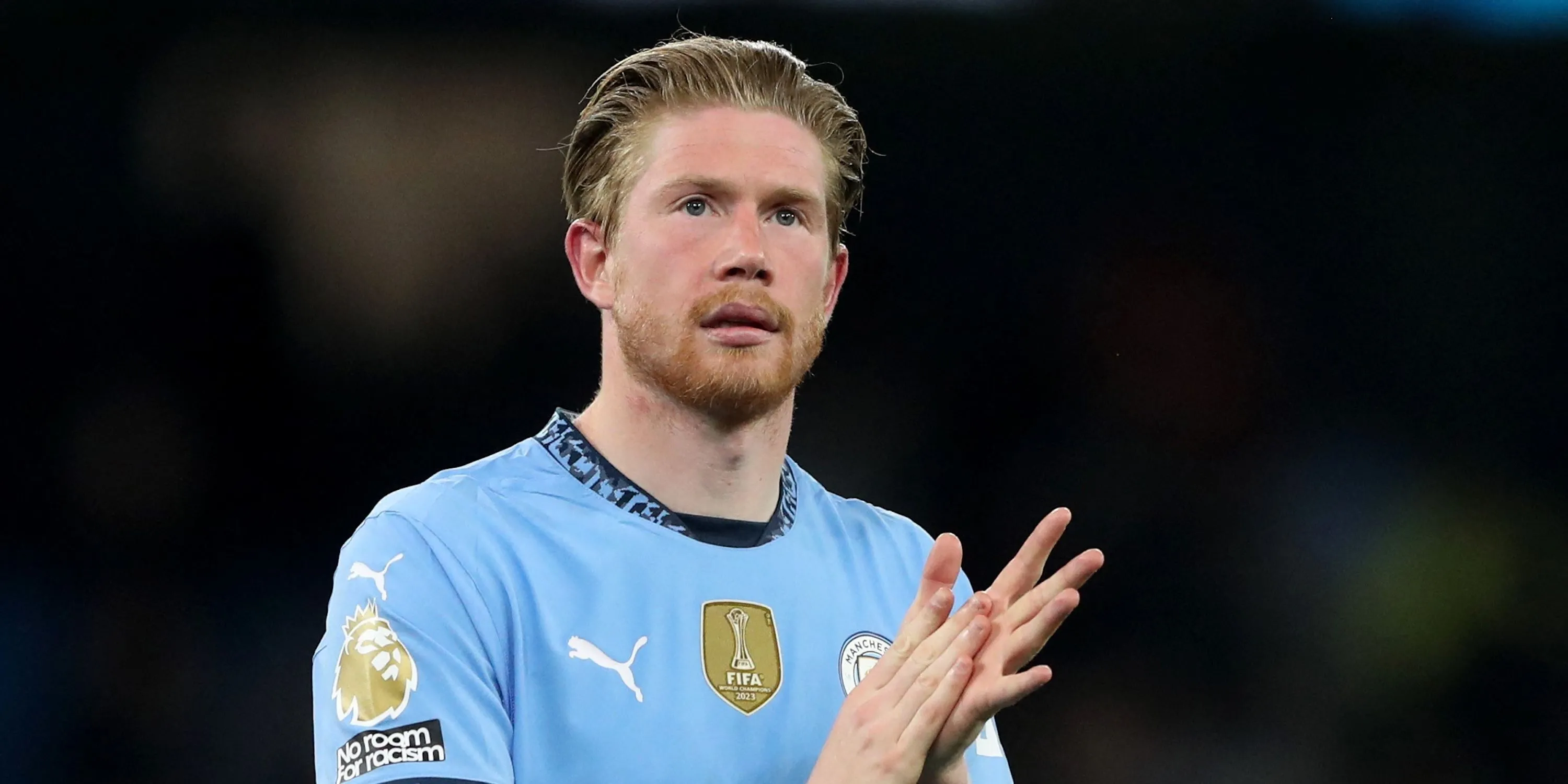 Kevin De Bruyne ăn mừng bàn thắng hoặc kiến tạo cho Man City