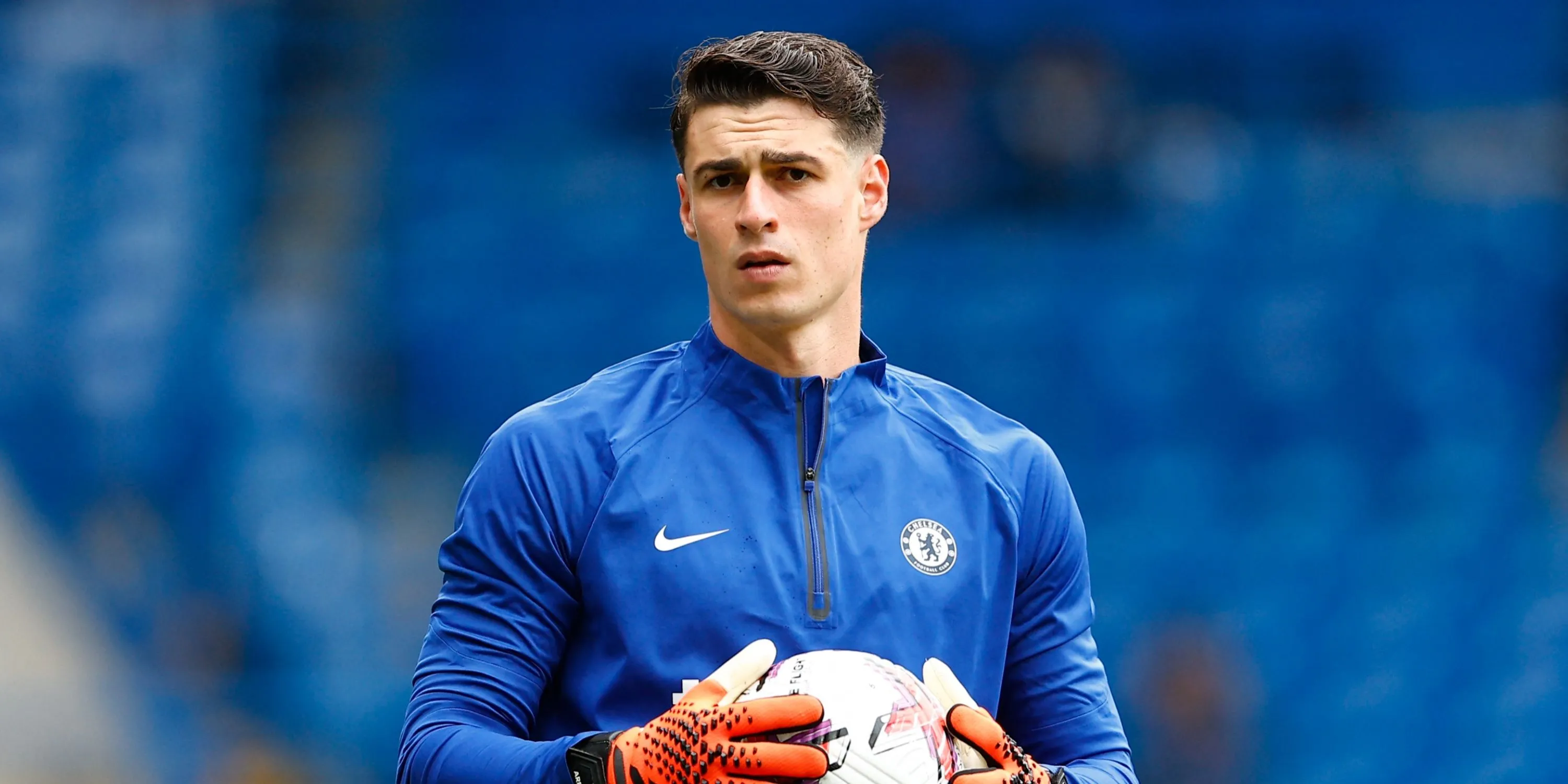 Thủ môn Kepa Arrizabalaga trong khung gỗ Chelsea