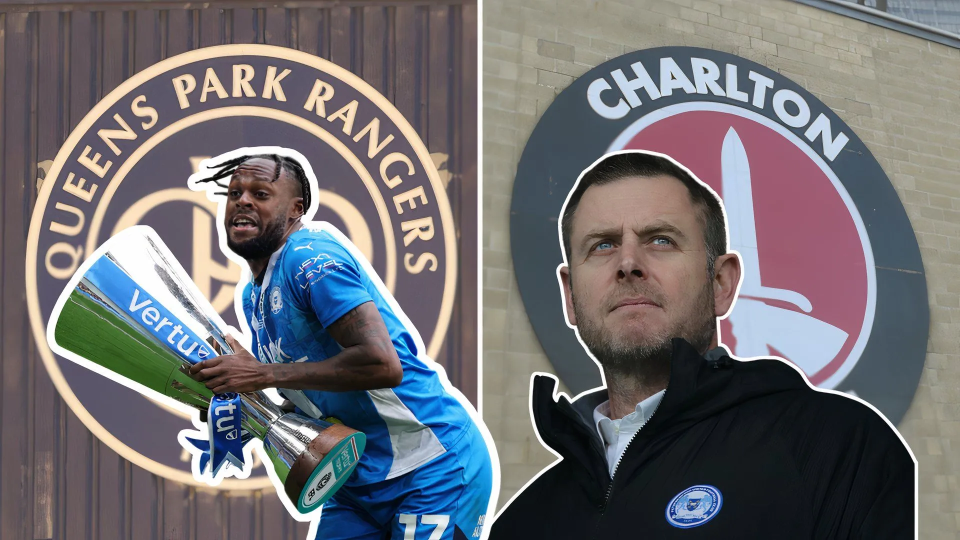 Chủ tịch Darragh MacAnthony và cựu cầu thủ Ricky-Jade Jones của Peterborough United, người đã ra đi theo dạng tự do