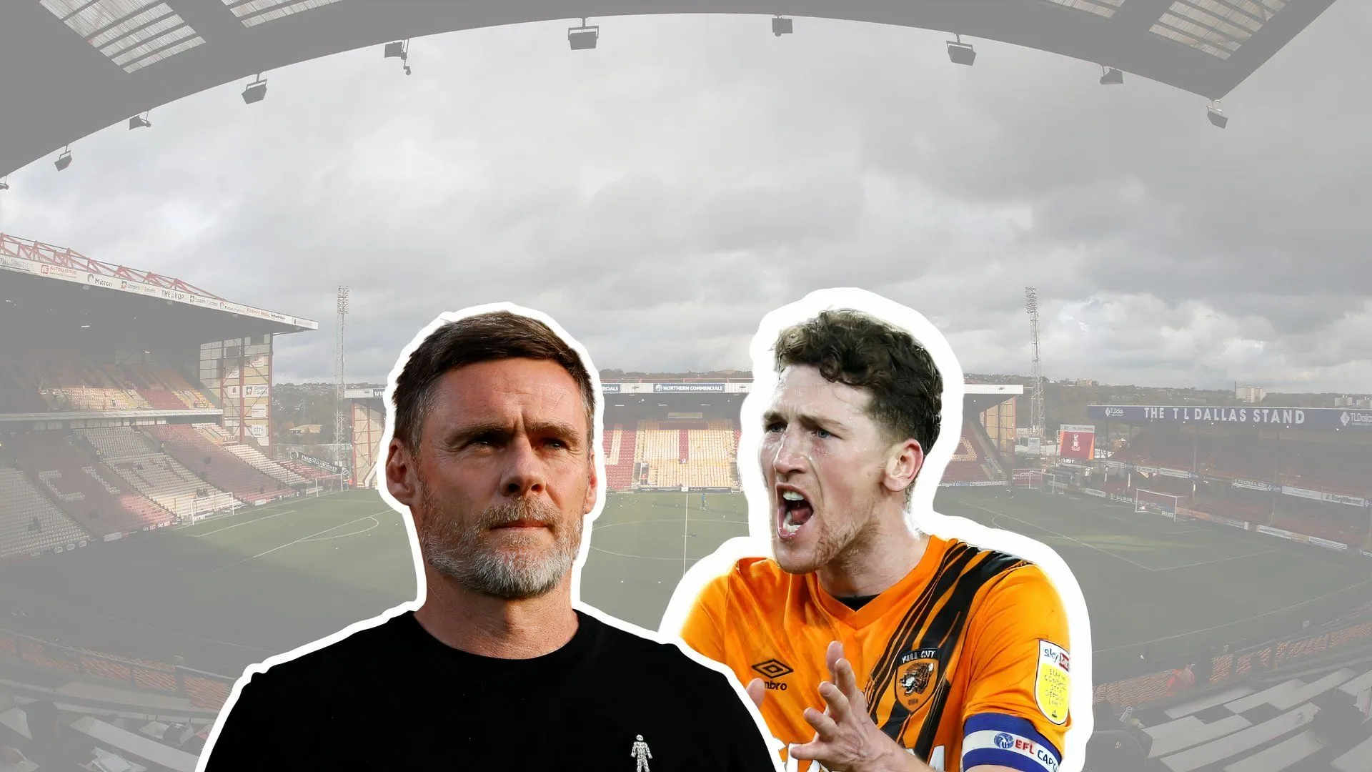 HLV Graham Alexander và cựu đội trưởng Richie Smallwood của Bradford City