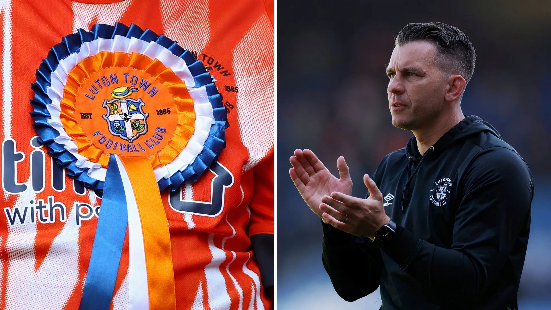 Huấn luyện viên Matt Bloomfield chỉ đạo các cầu thủ Luton Town.
