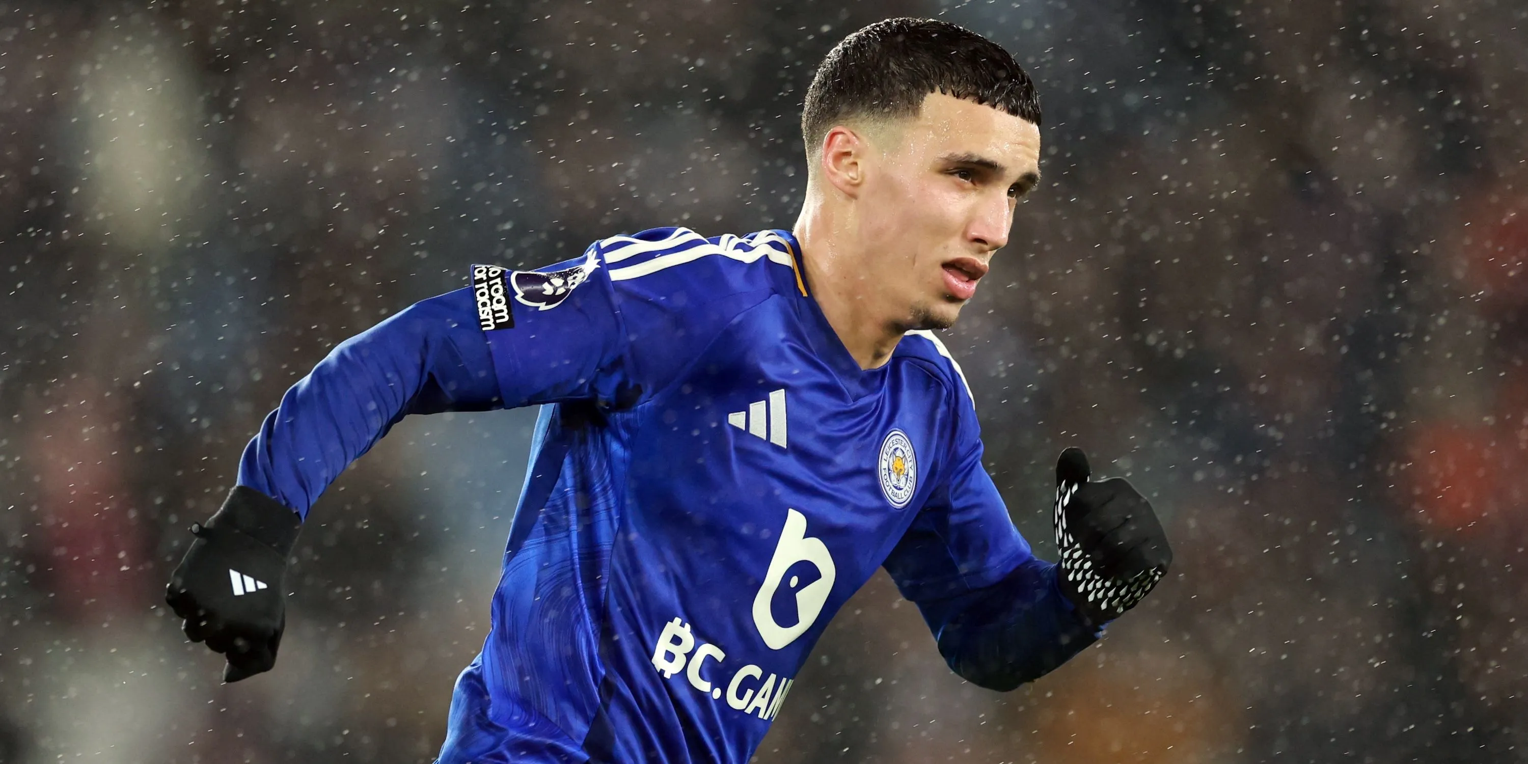 Tiền vệ Bilal El Khannouss trong màu áo Leicester City, ngôi sao được Sunderland theo đuổi