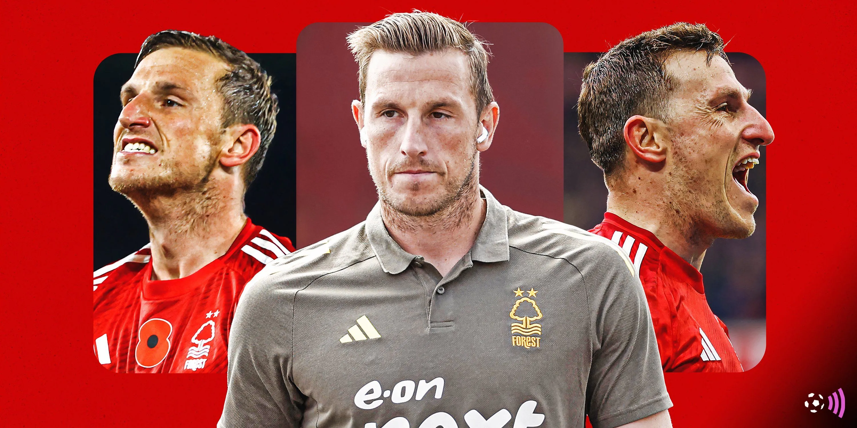 Tiền đạo Chris Wood ăn mừng bàn thắng cho Nottingham Forest tại Ngoại hạng Anh